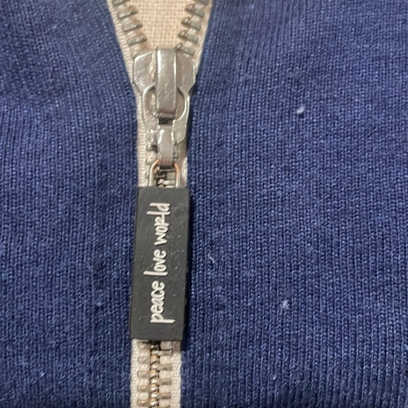 Love Life Navy Blue Zip up Hoodie Size Medium - Picture 7 of 12